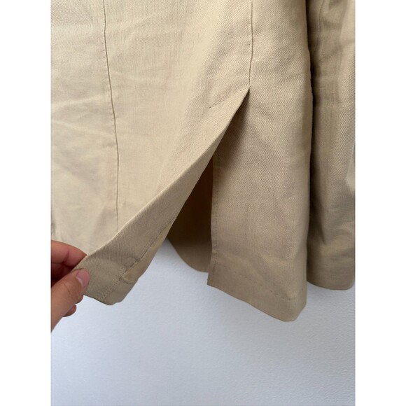 GANT Linen Cotton Unstructured Two Button Blazer Beige Tan Wedding Men's Size 52 - Picture 8 of 11